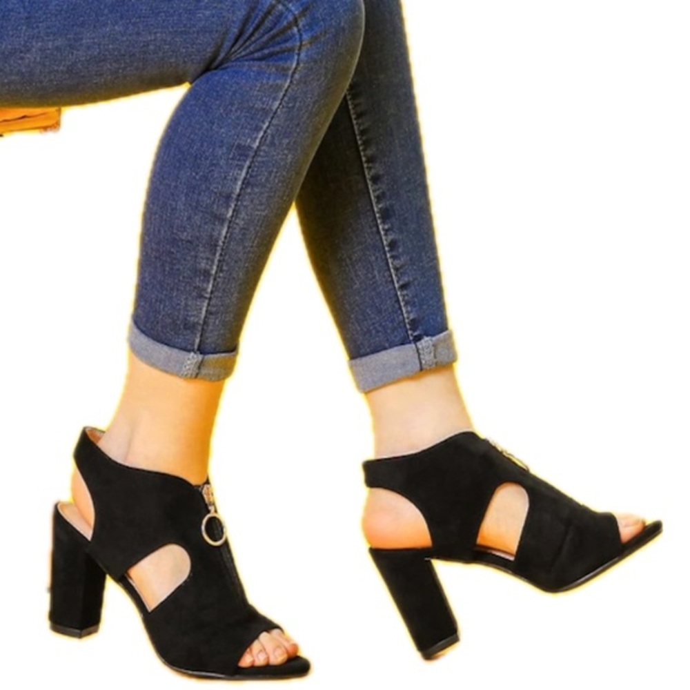 NEW Slingback Gladiator Chunky Heels